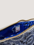 Zipped Quilted Pouch - PATCHWORK - Navy / Colorblock