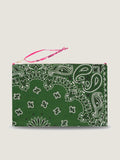 Pochette Zippée - PALMIER - Vert Weekend / Fuchsia