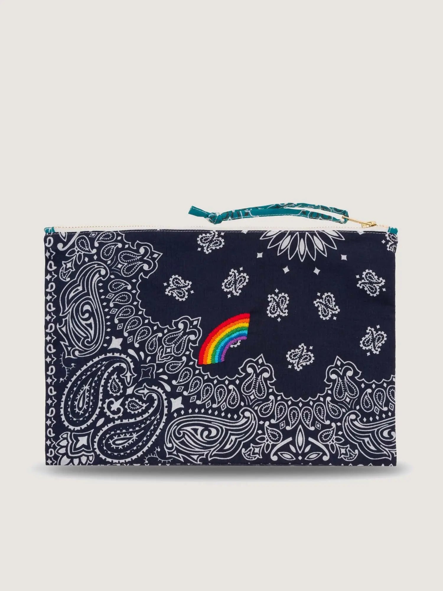 Pochette Zippée - RAINBOW - Navy / Pétrole