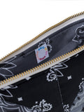 Quilted Zipped Pouch - PATCHWORK - Dark Grey / Colorblock