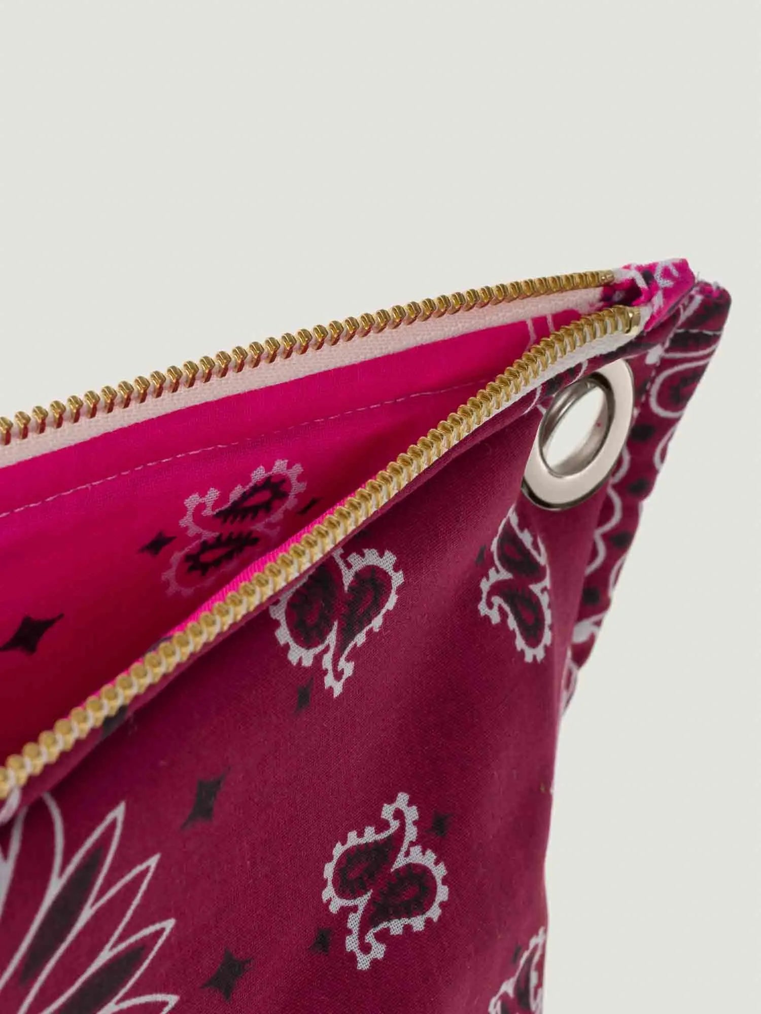 Pochette Œillets - Bordeaux / Fuchsia