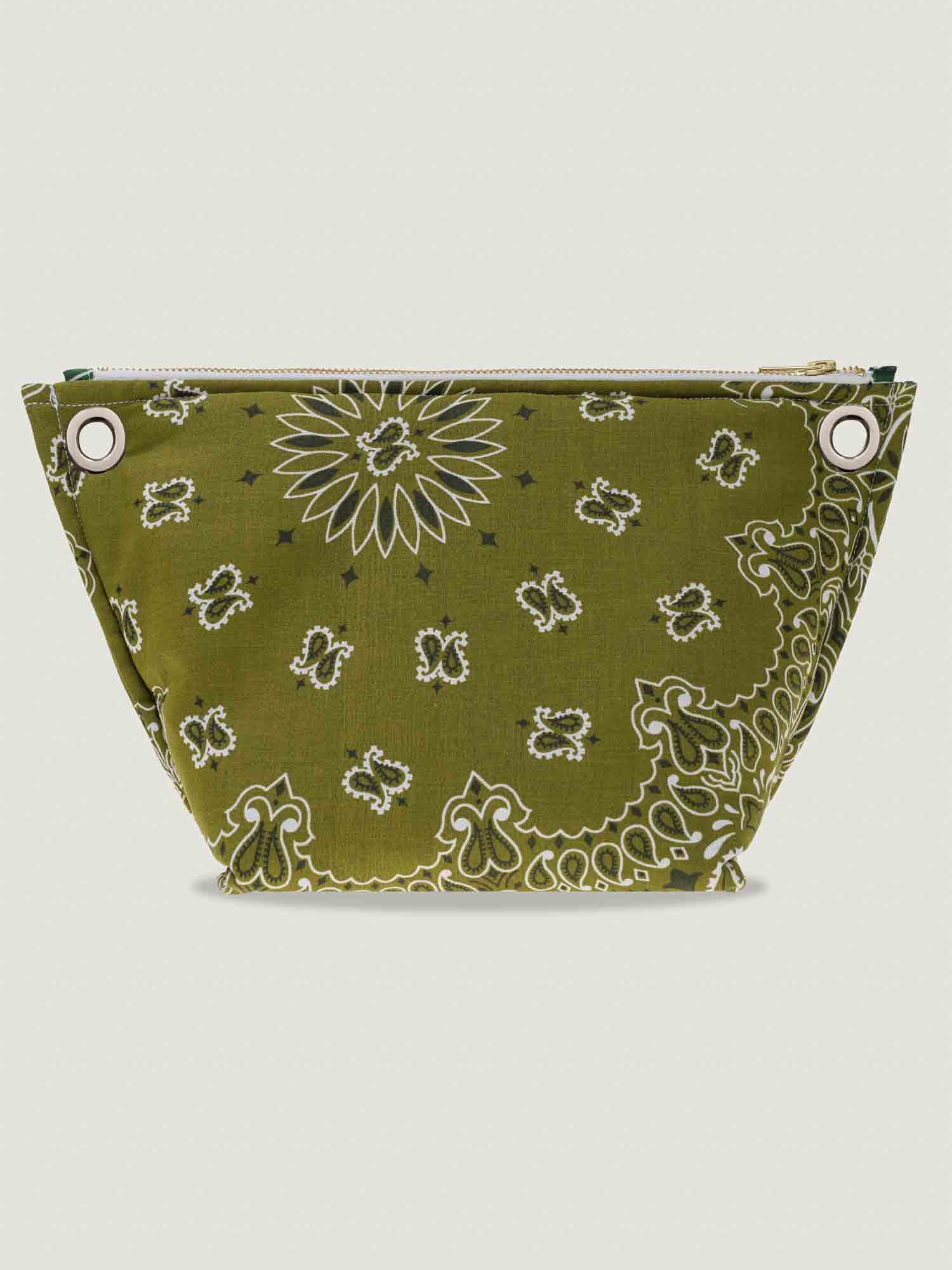 Pochette Œillets - Bronze / Vert Week-End