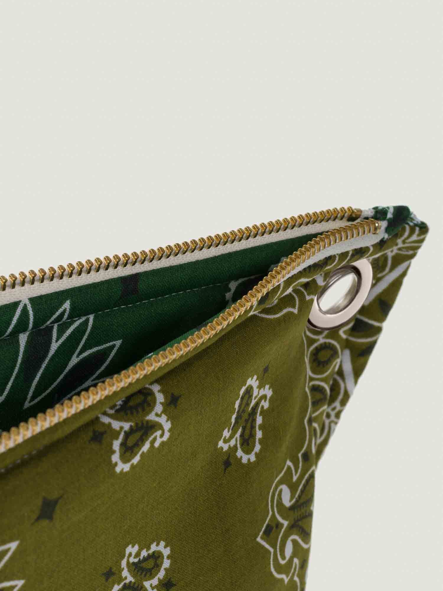 Pochette Œillets - Bronze / Vert Week-End