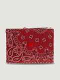 Pochette Zippée Matelassée - COEUR - Vintage Red / Real Red