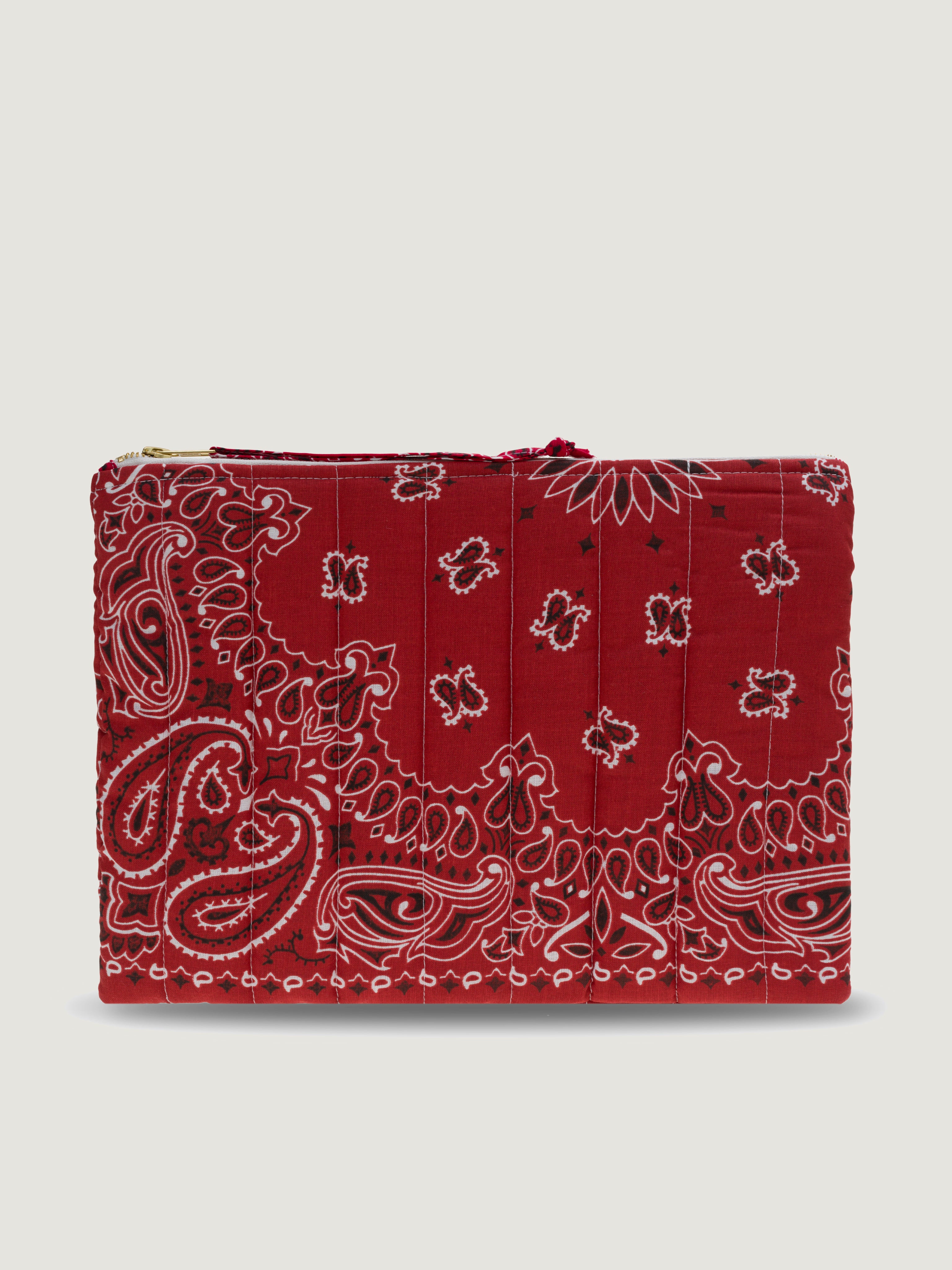 Pochette Zippée Matelassée - COEUR - Vintage Red / Real Red