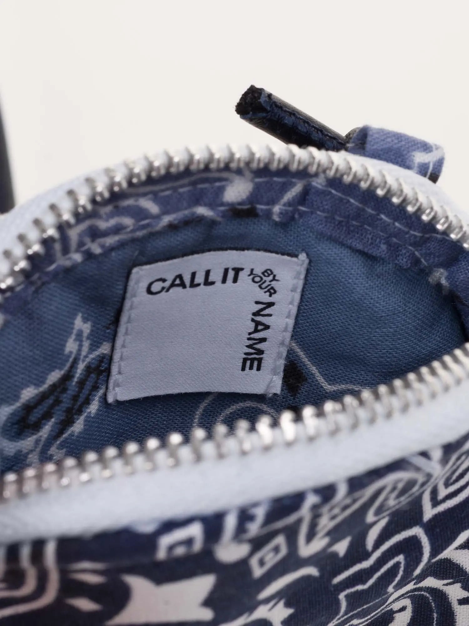 Bourse Brodée  - CHAMPIGNON - Navy / Chambray