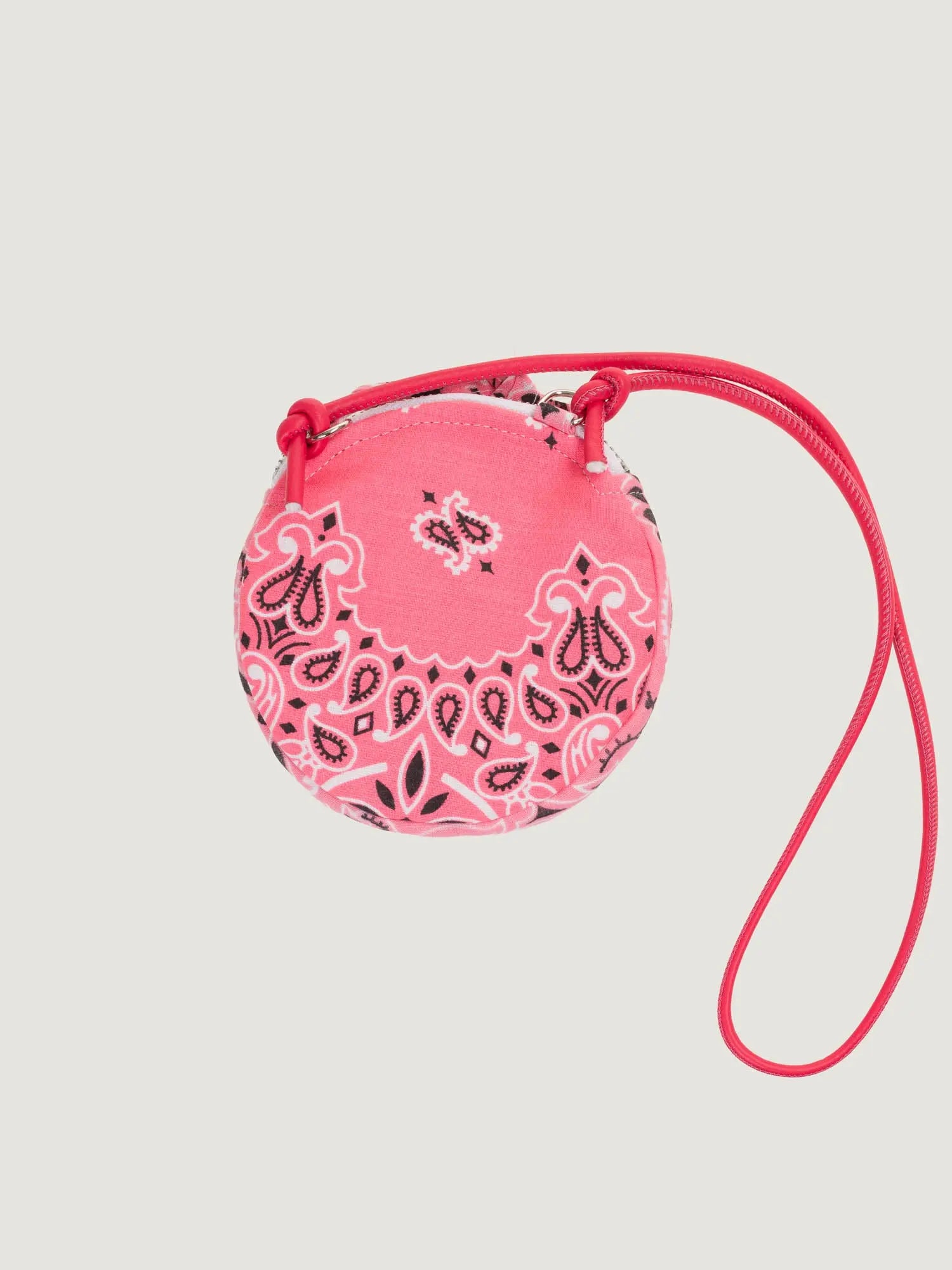 Bourse Brodée  - HAPPY FACE - Strawberry Pink / Pale Pink