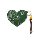Key Ring - HEART - Bronze / Green Week-end