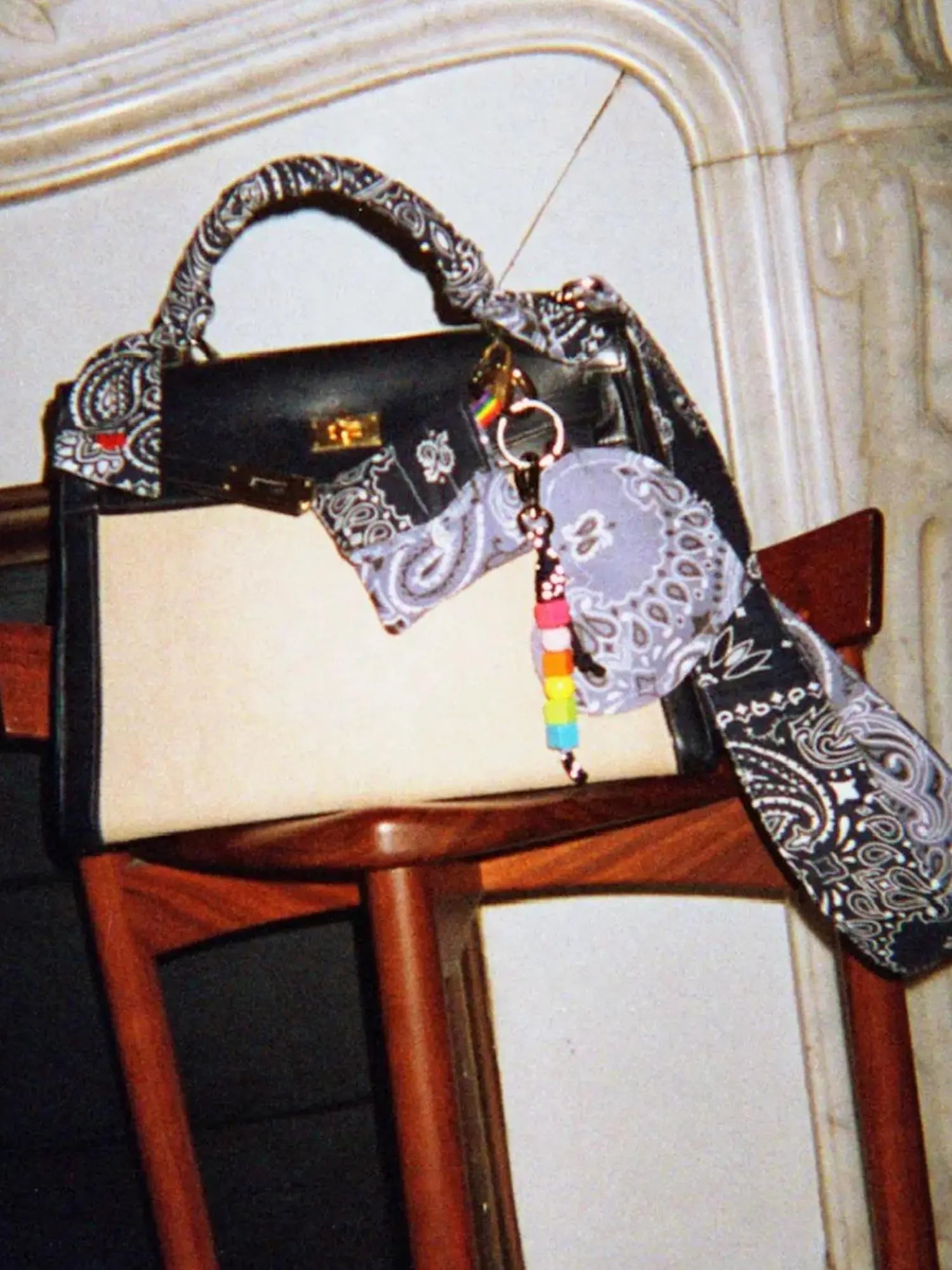 Bead Key Ring - Navy