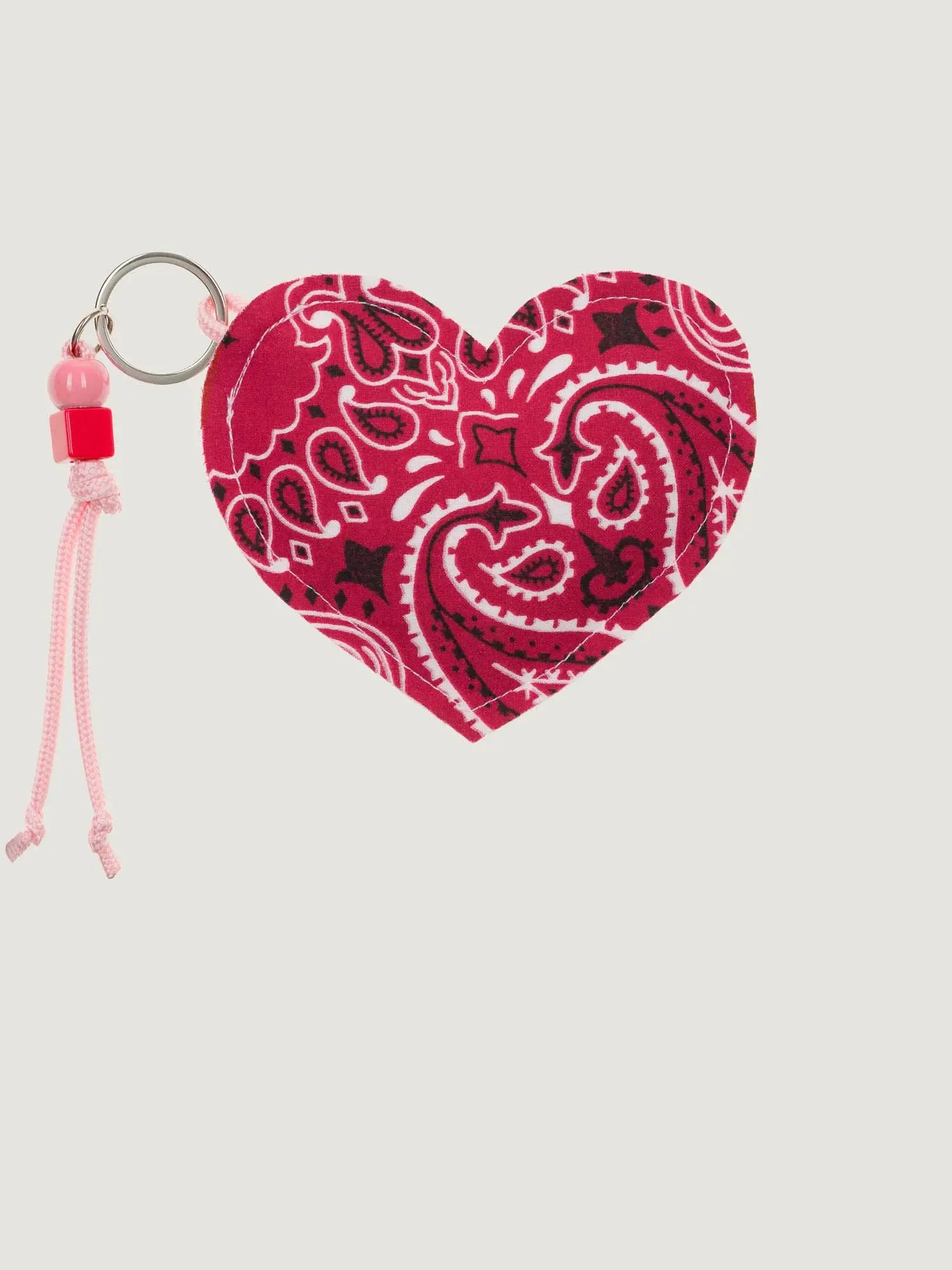 Porte-Clés - COEUR - Pale Pink / Bordeaux