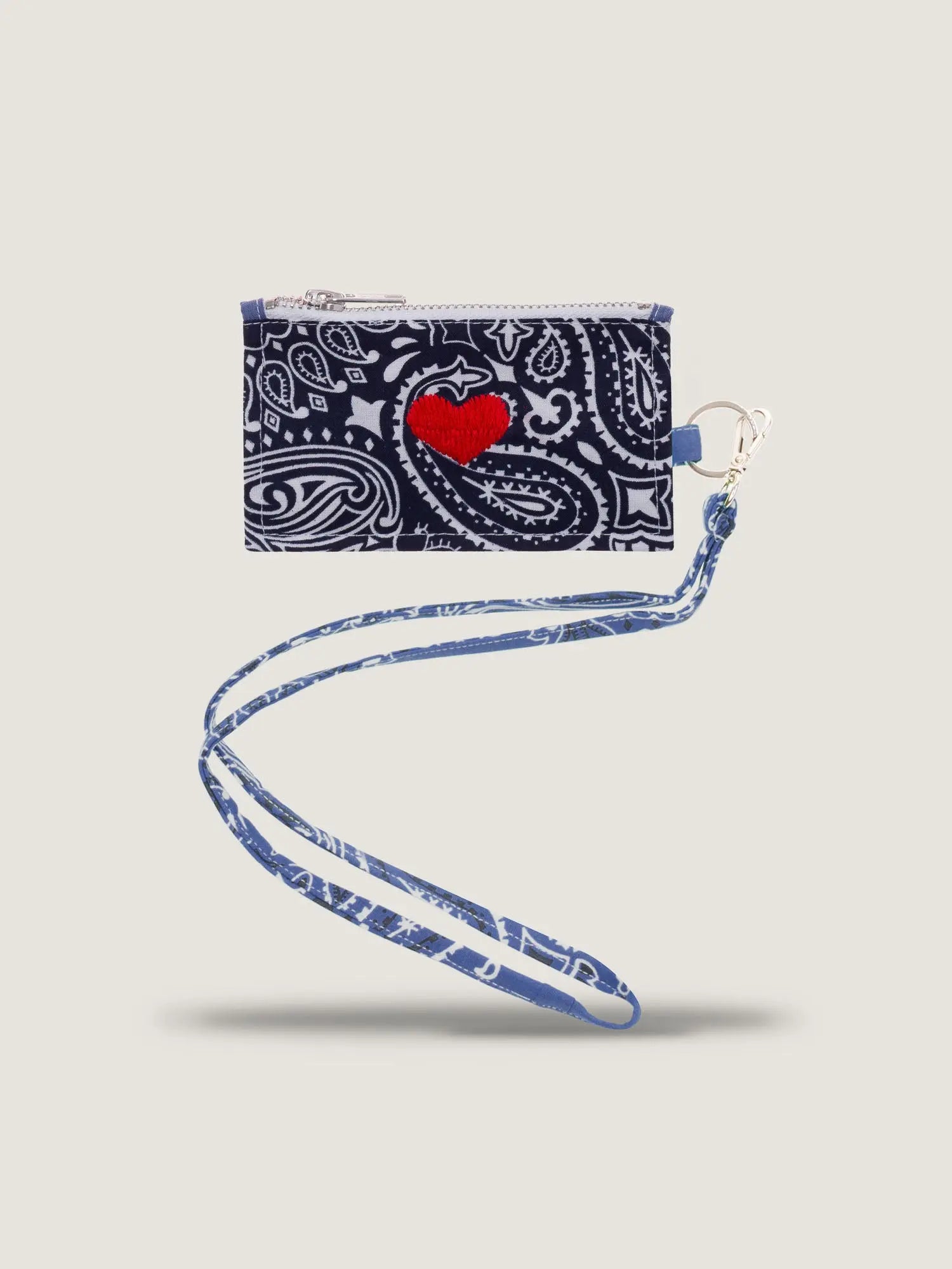 Card holder - HEART - Navy / Chambray