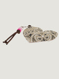 Key Ring - HEART - Beige / Brown