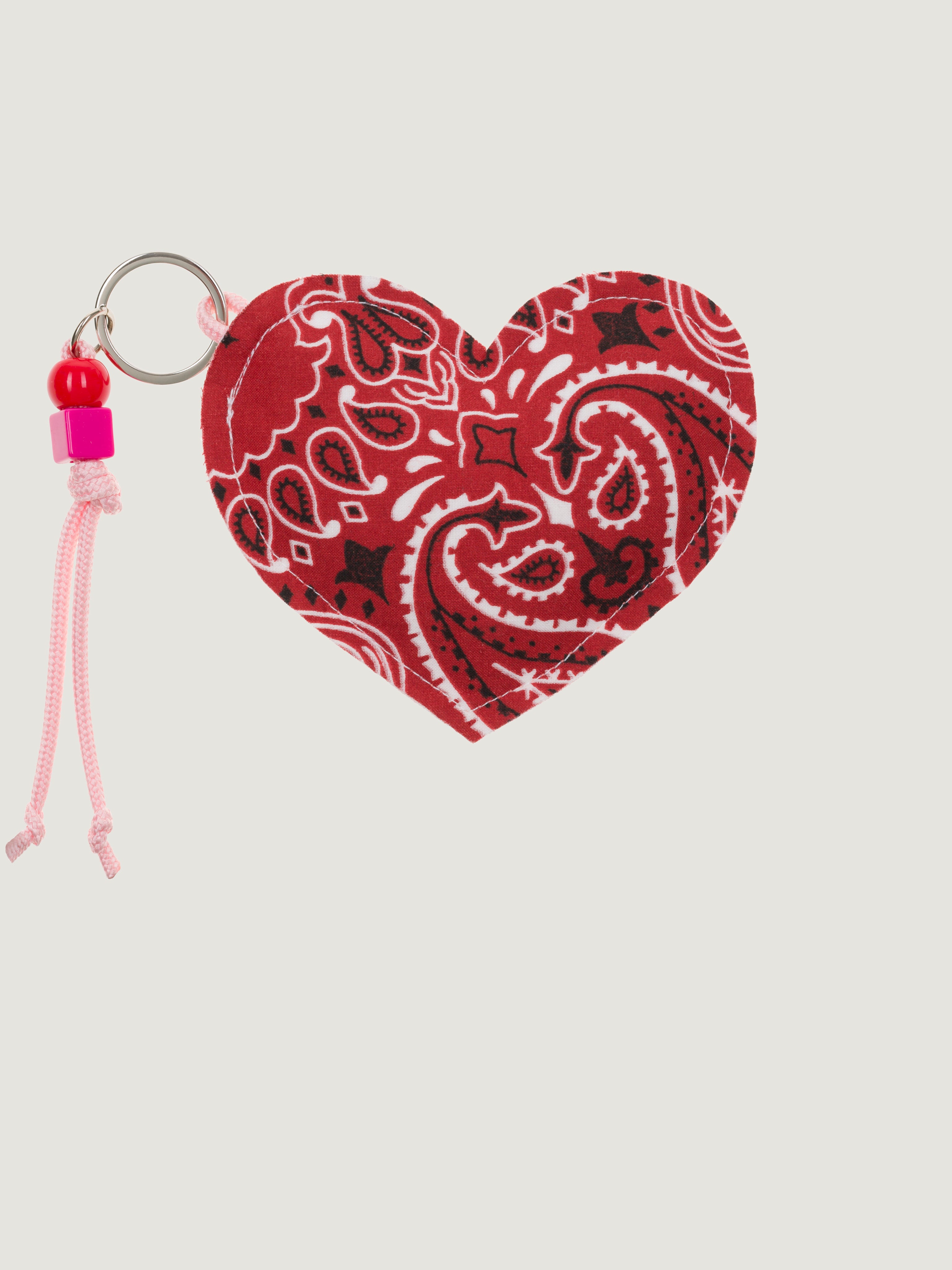 Porte-Clés - COEUR - Vintage Red / Pale Pink