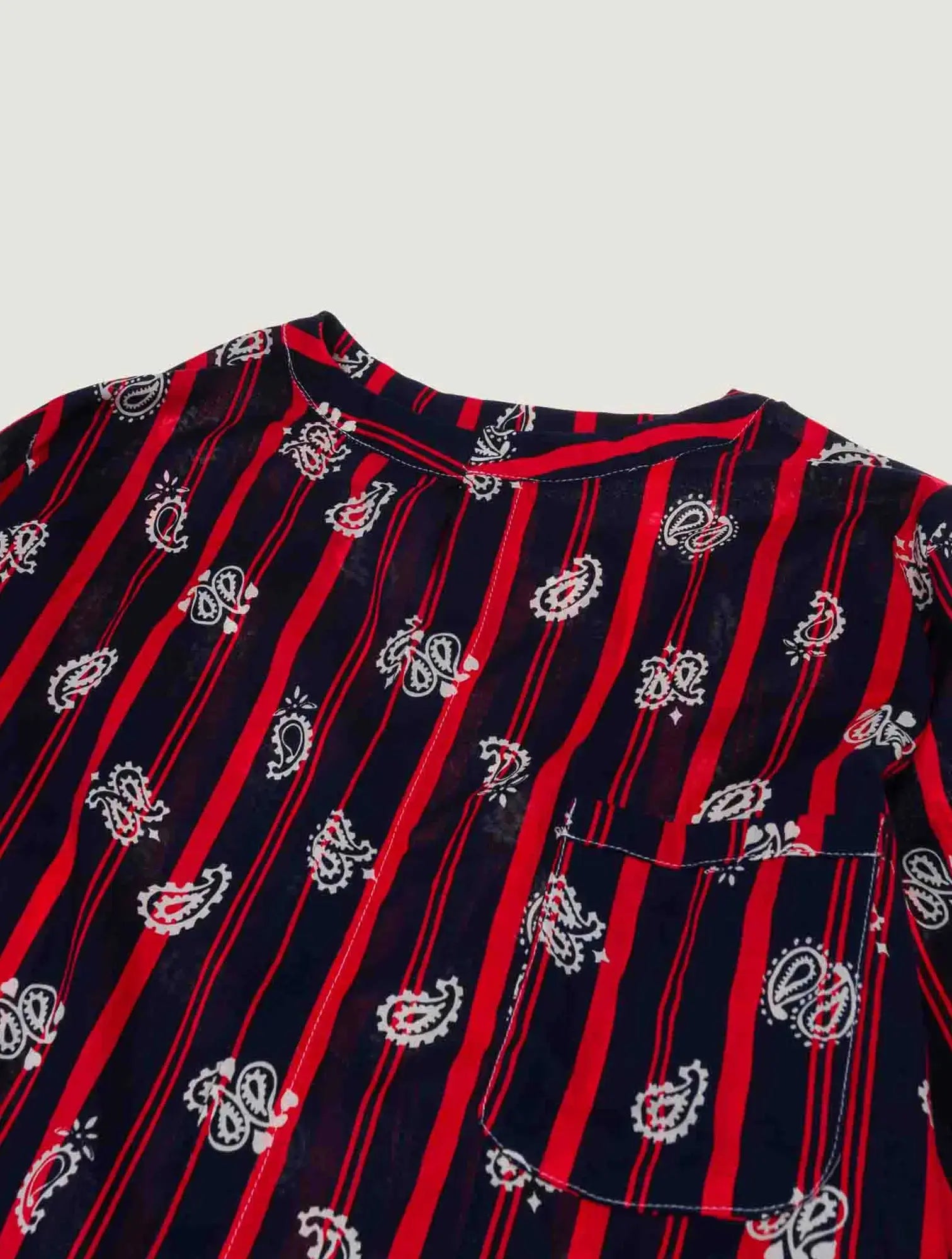 Striped Dress - PAISLEY - Navy / Real red
