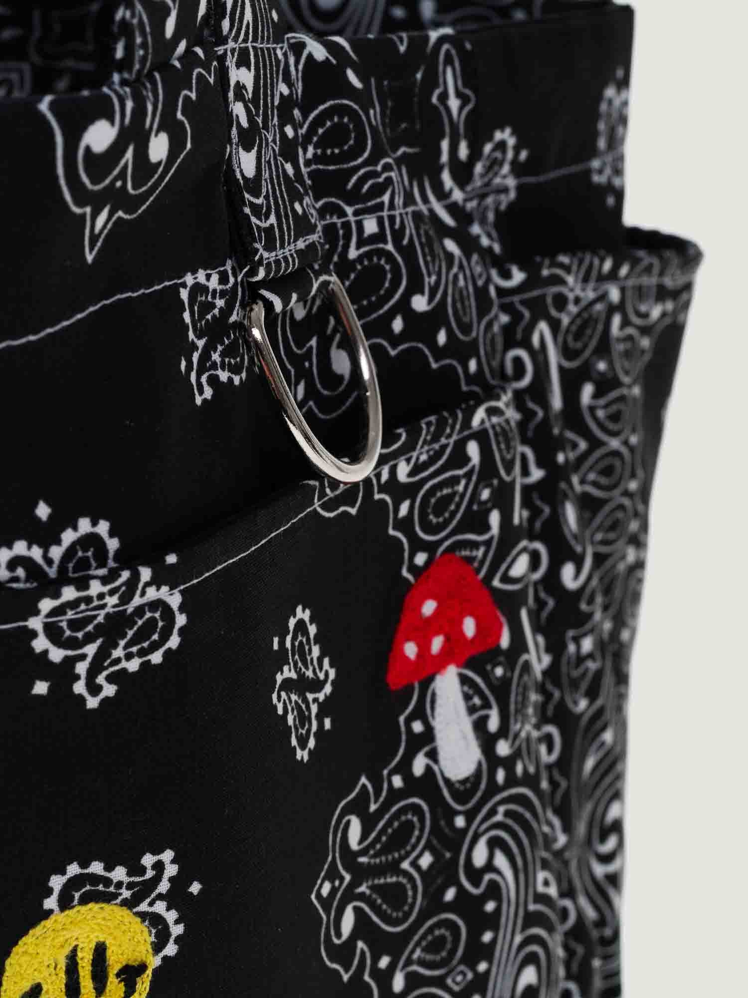 Picnic Bag - MULTI-EMOJIS - All Black