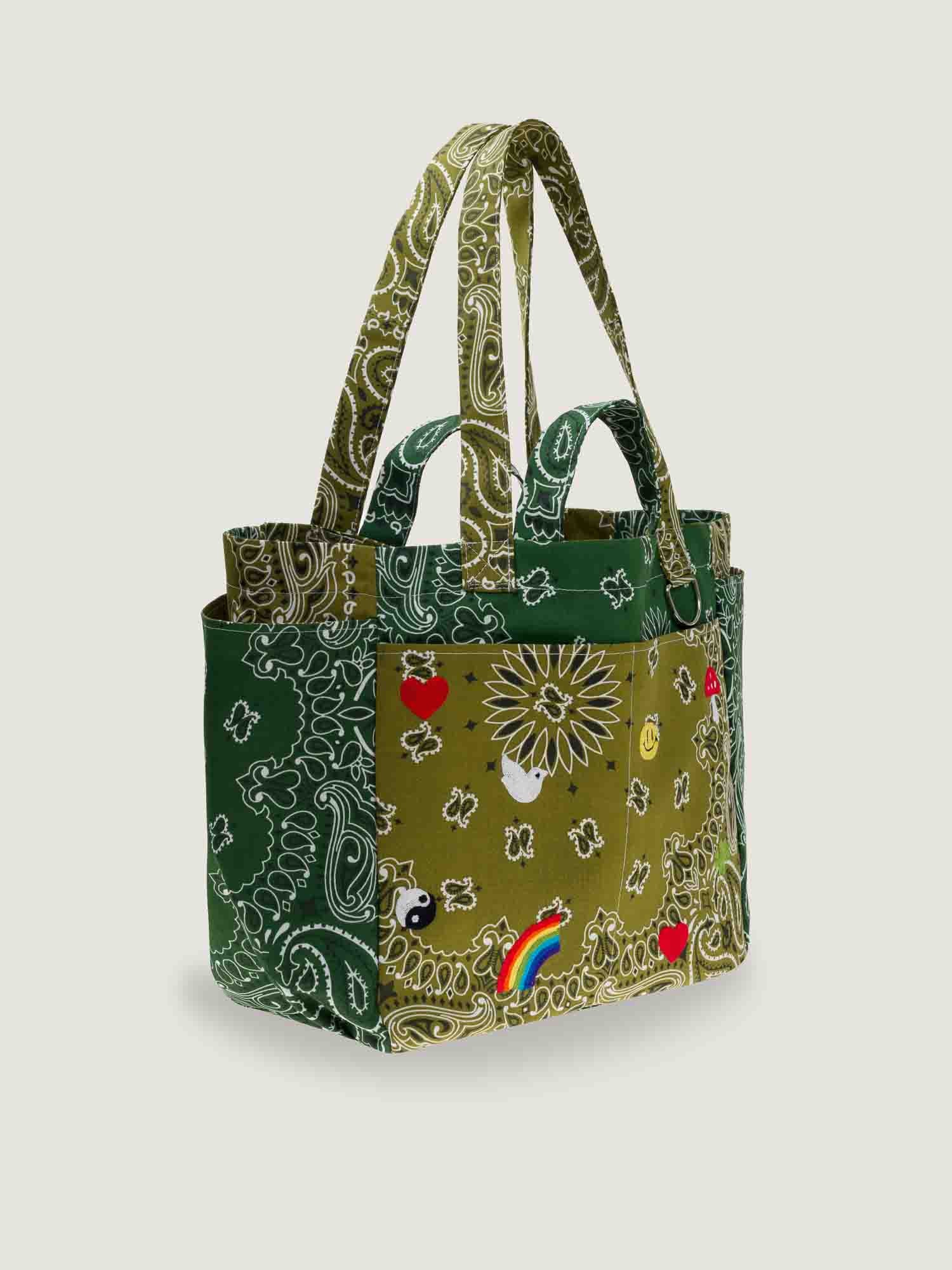 Picnic Bag - MULTI-EMOJIS - Bronze/Weekend Green