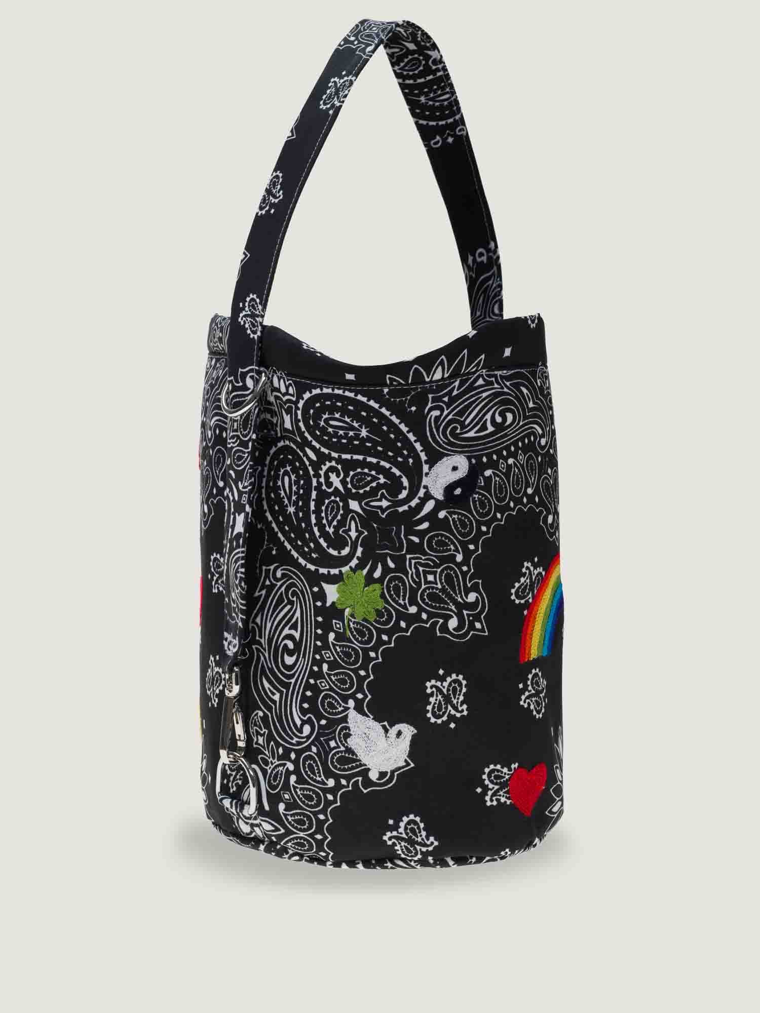 Seau Bag - MULTI-EMOJIS - All Black