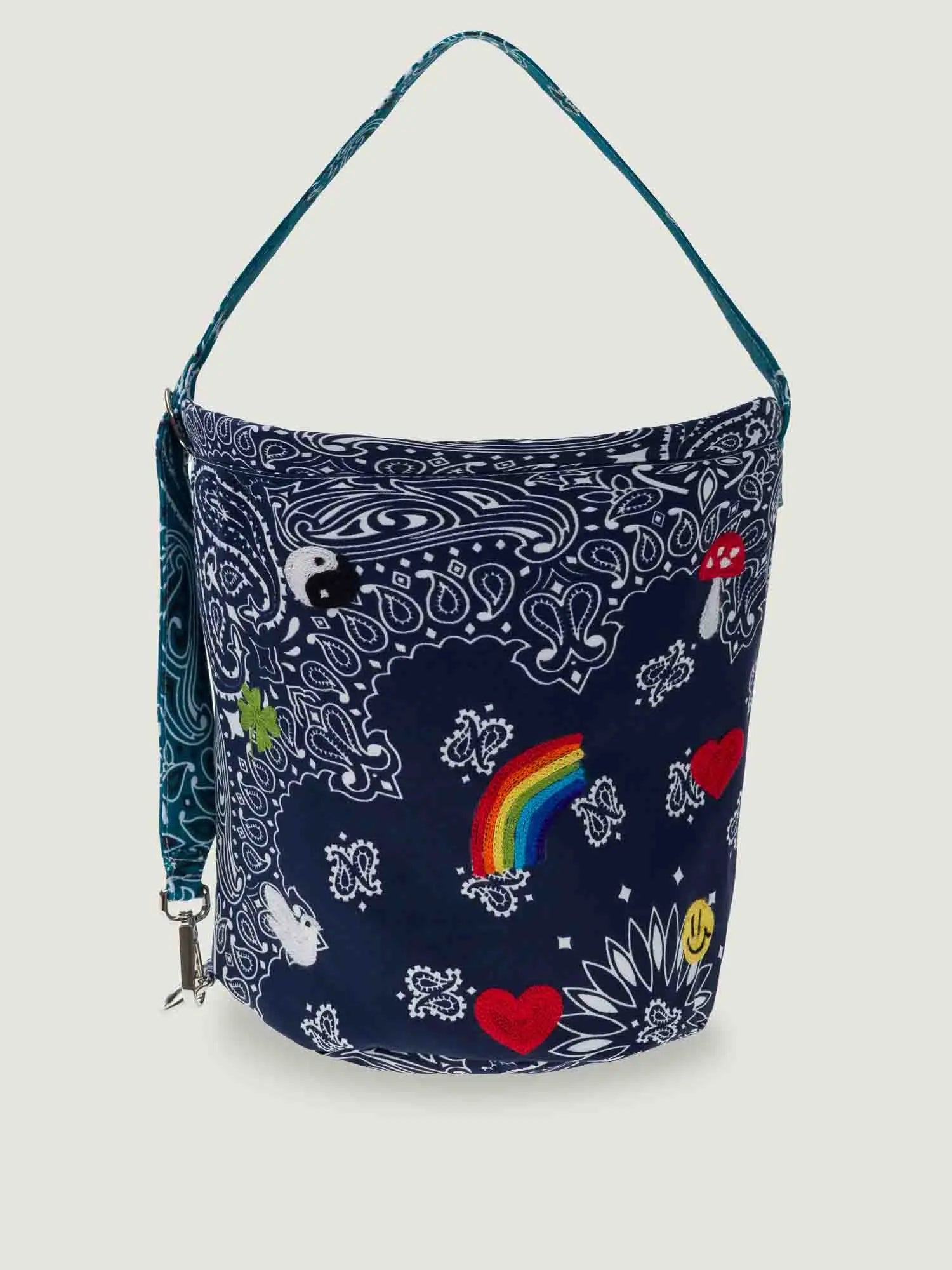 Seau Bag - MULTI-EMOJIS - Navy / Petrol