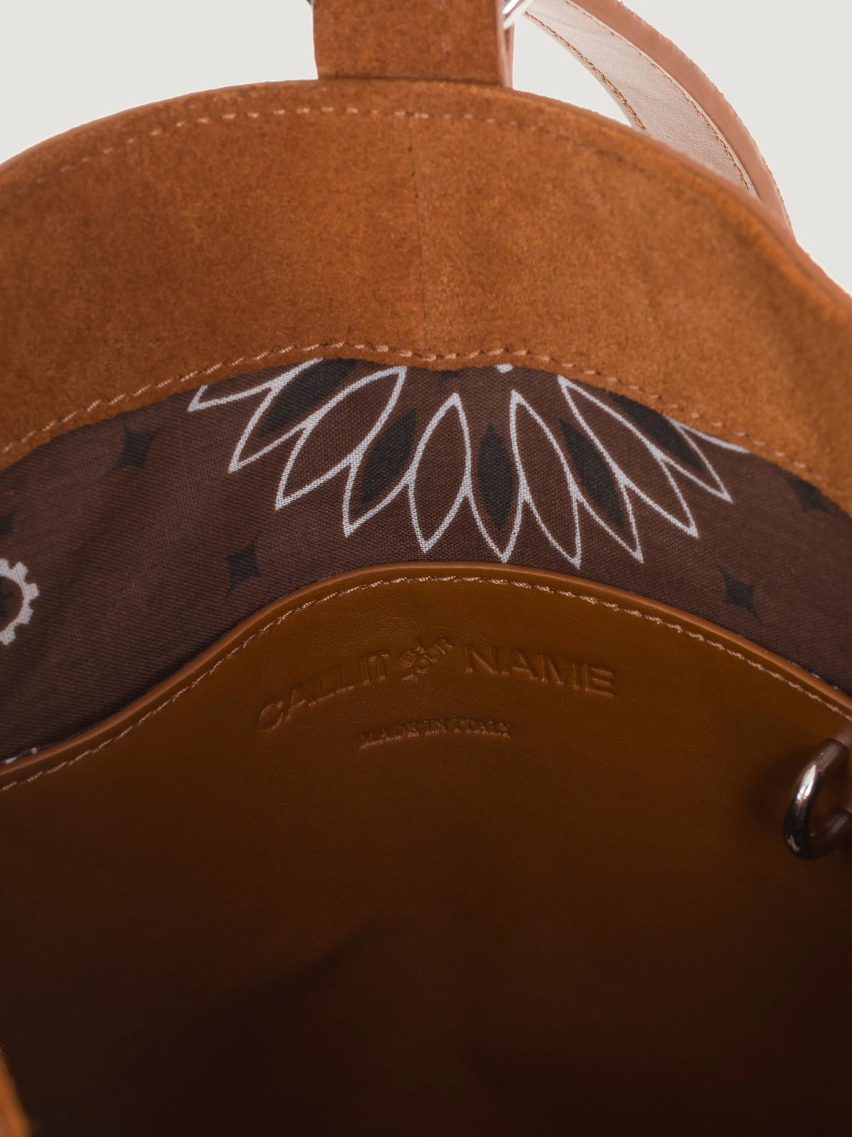 Fringe Seau Bag - Brown