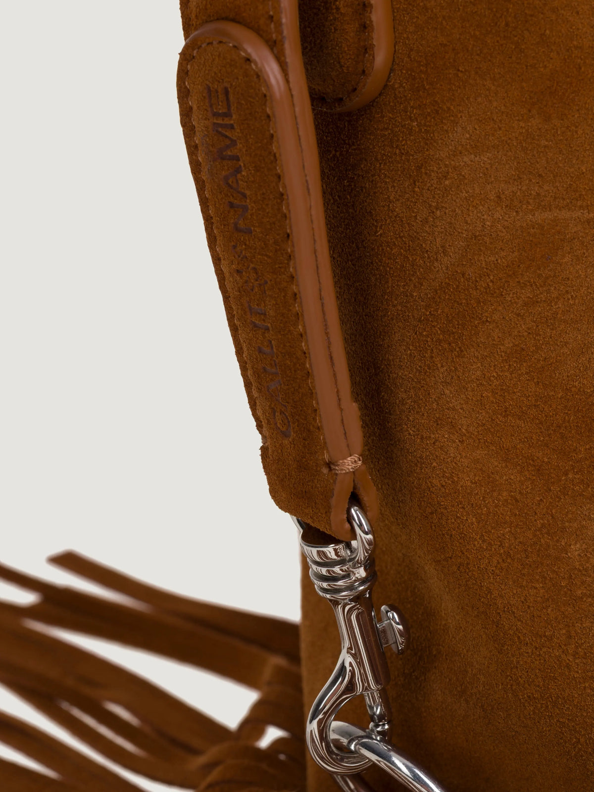 Fringe Seau Bag - Brown