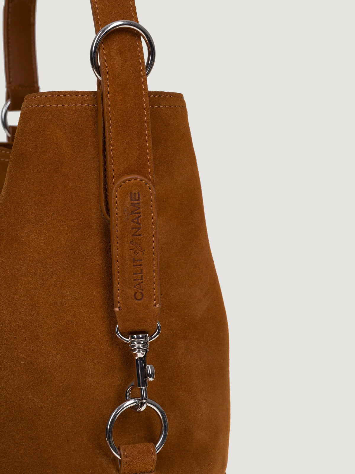 Fringe Seau Bag - Brown