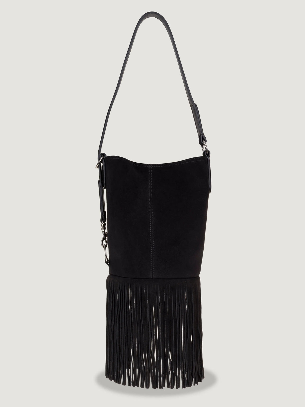 Fringe Seau Bag - Black