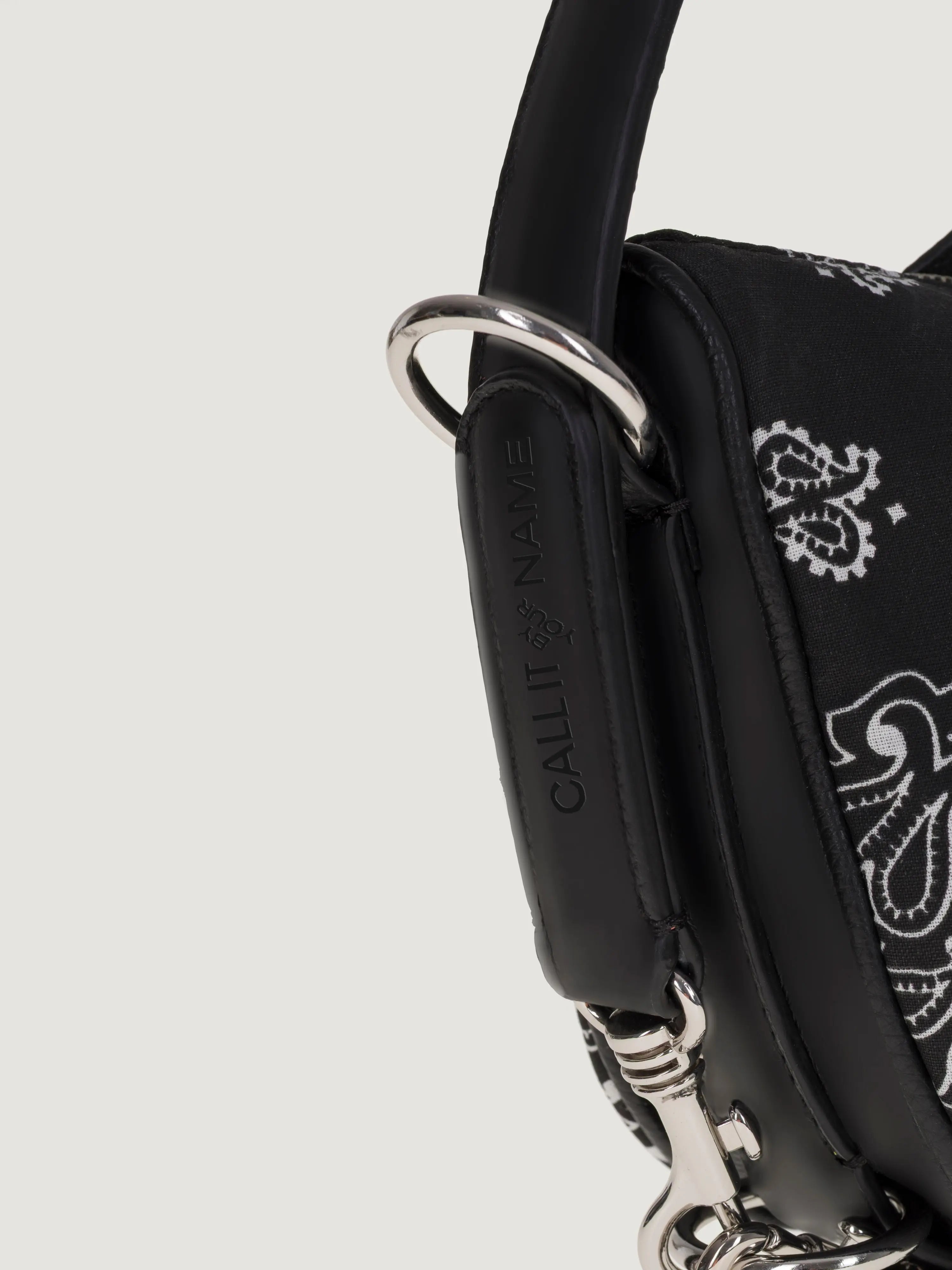 Mini Moon leather bag - All Black
