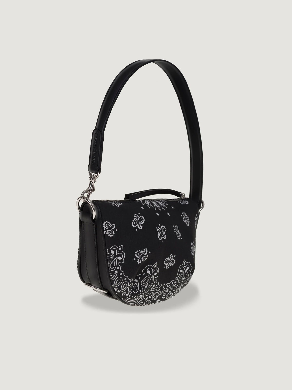 Mini Moon leather bag - All Black