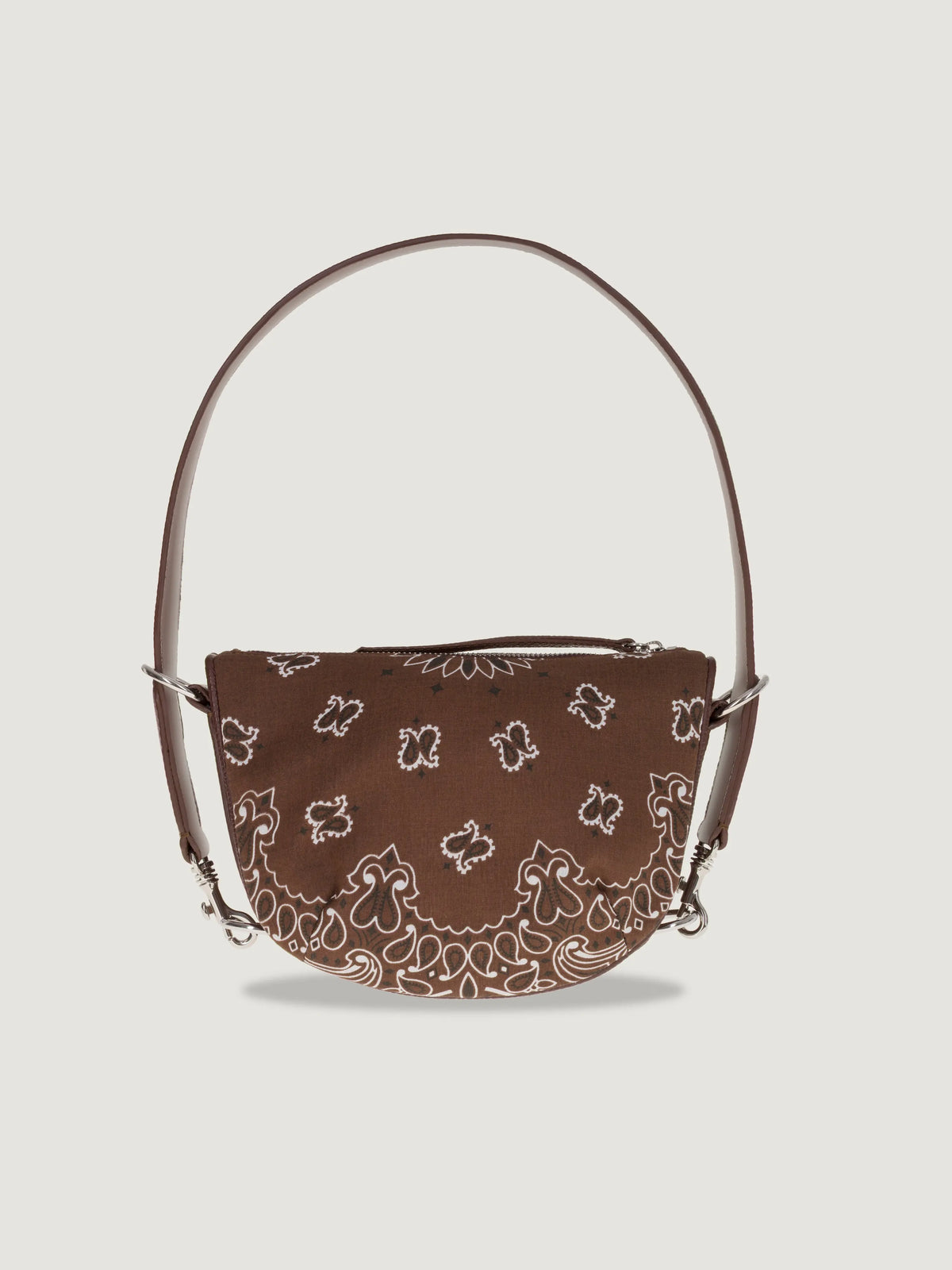 Mini Moon leather bag - All Brown