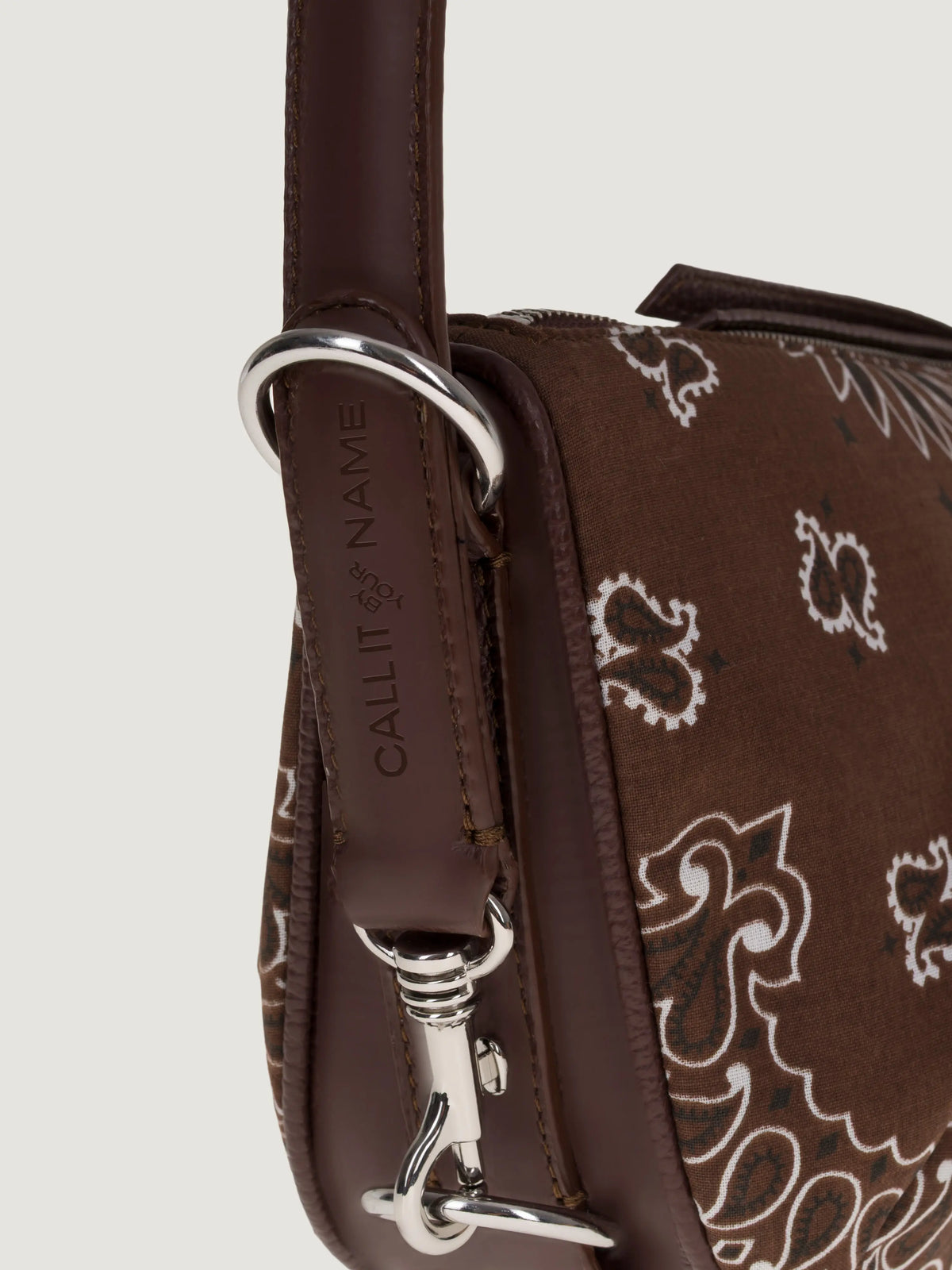Mini Moon leather bag - All Brown