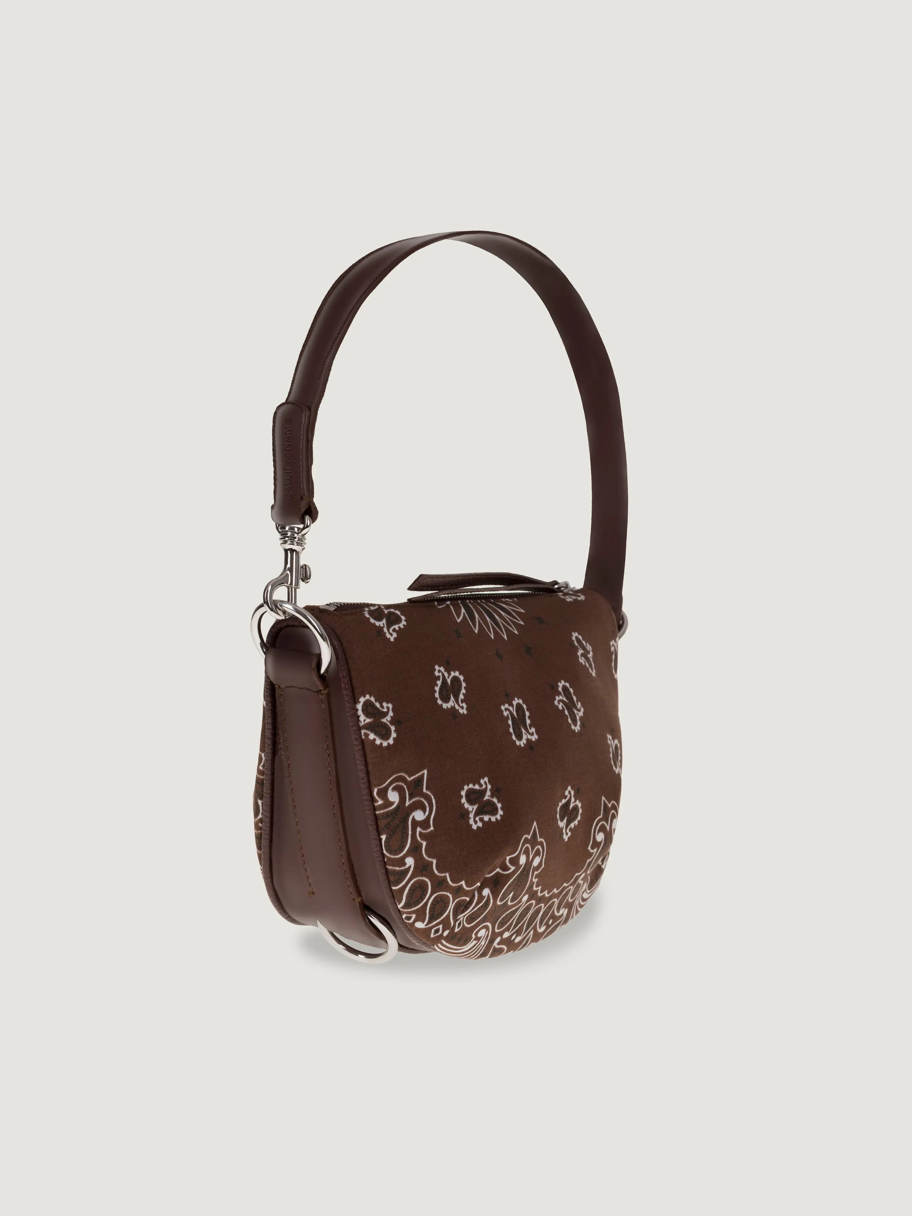 Mini Moon leather bag - All Brown