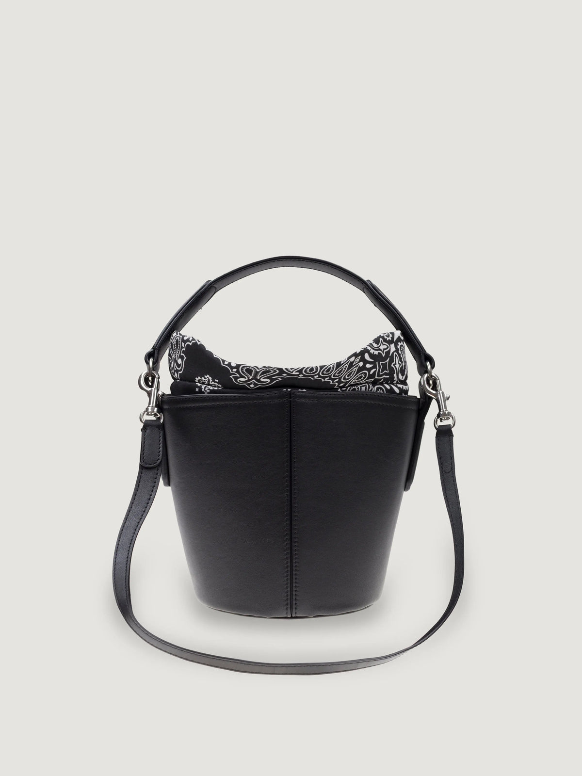 Leather Mini Peekaboo Bag - All Black