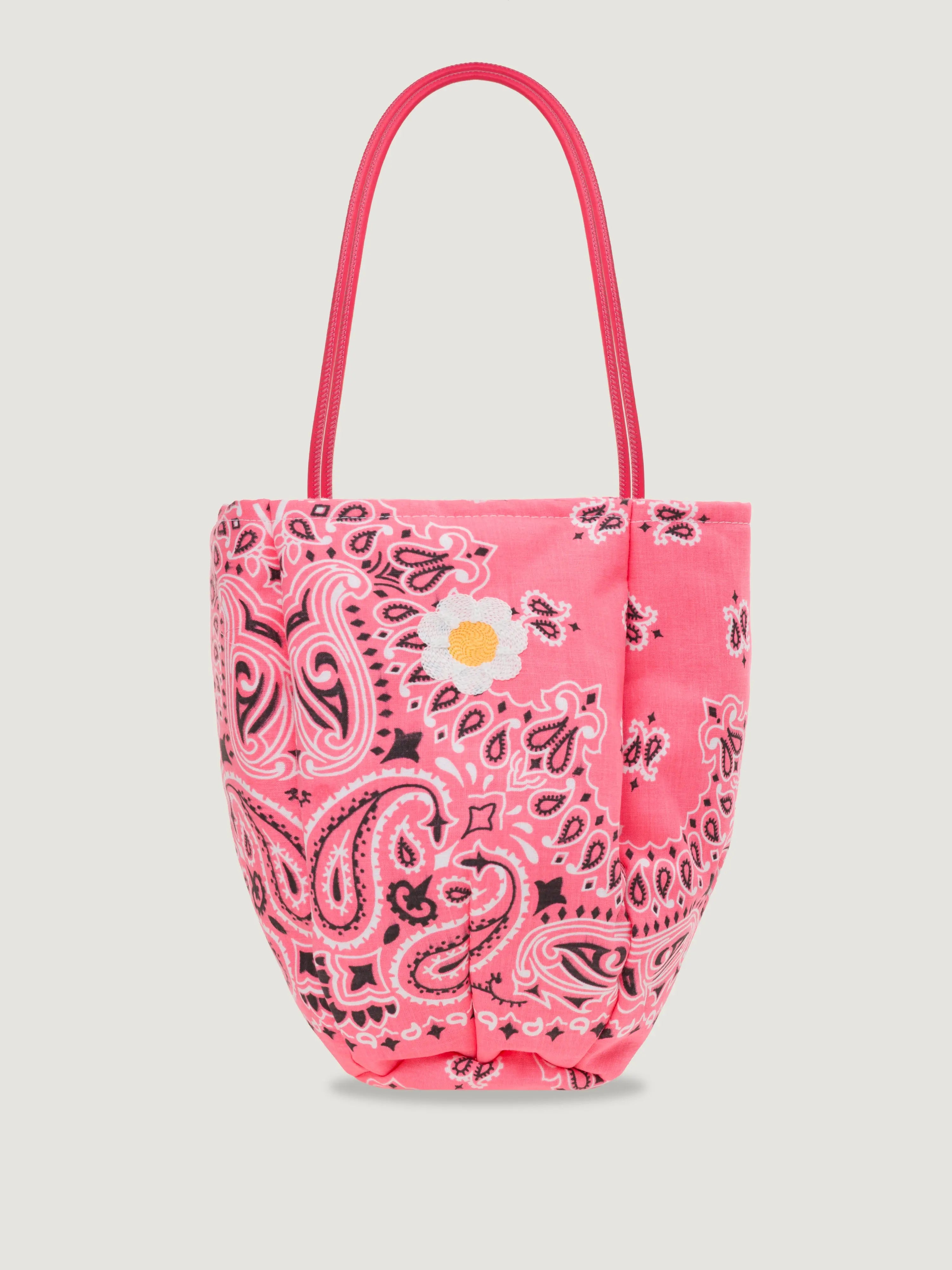 Embroidered Petal - Flower - Strawberry Pink / Pale Pink