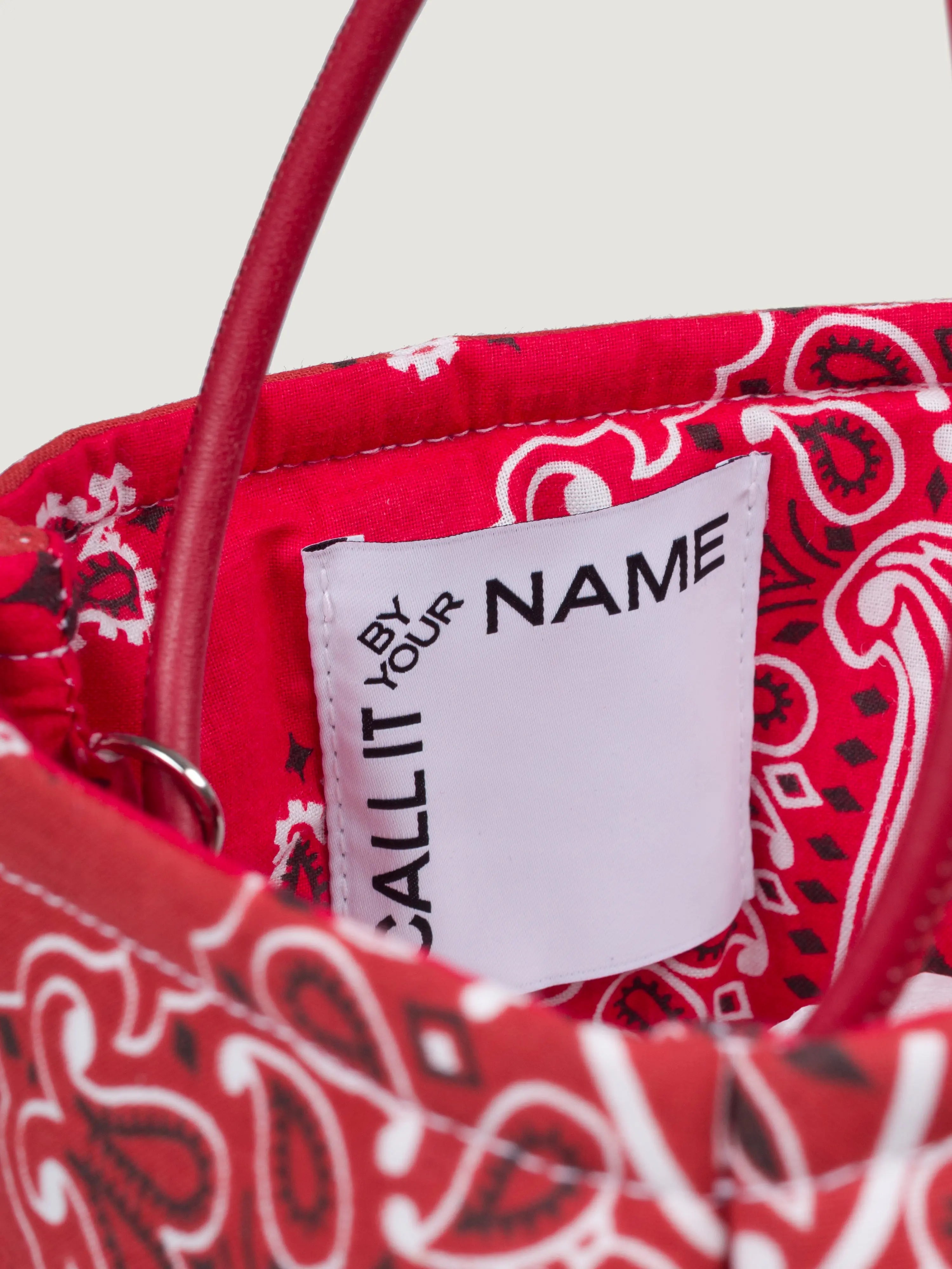 Embroidered Petal Bag - Heart - Vintage Red / Real Red