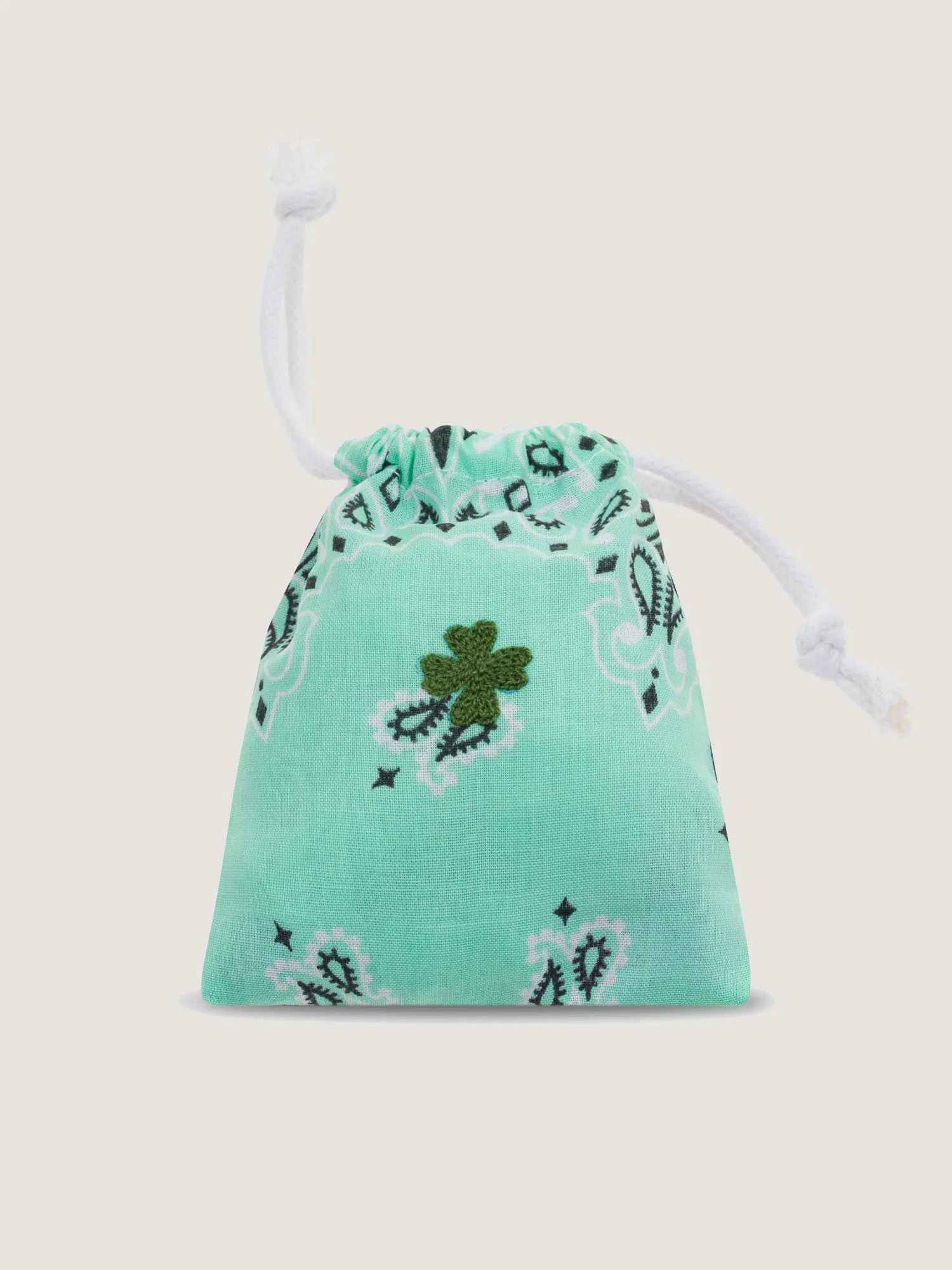 Sachet de Lavande Brodé à la main - TRÈFLE - Mint / Lilas