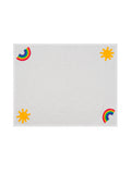 Hand-Embroidered Placemat - RAINBOW & SUN