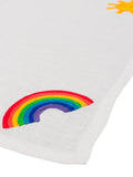 Hand-Embroidered Placemat - RAINBOW & SUN