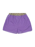 Striped Shorts - Purple / Beige / Brown