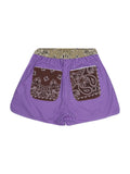 Short Rayé - Violet / Beige / Marron