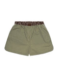Striped Shorts - Bronze / Beige / Brown