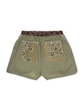 Striped Shorts - Bronze / Beige / Brown