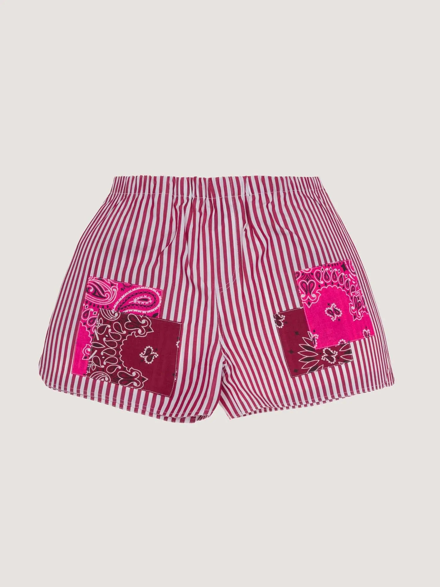 Striped shorts - Burgundy / Fuchsia
