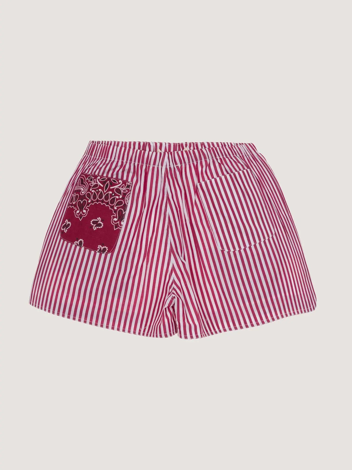 Striped shorts - Burgundy / Fuchsia