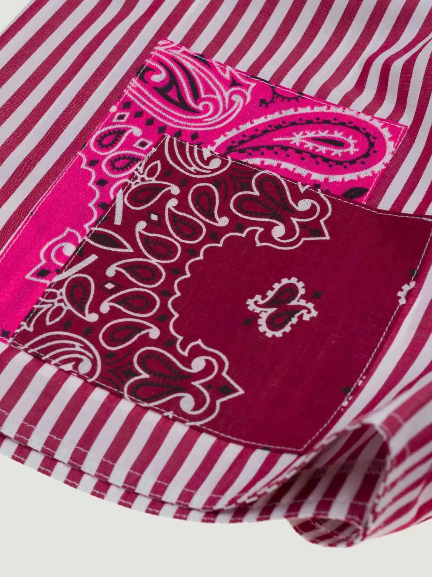 Striped shorts - Burgundy / Fuchsia