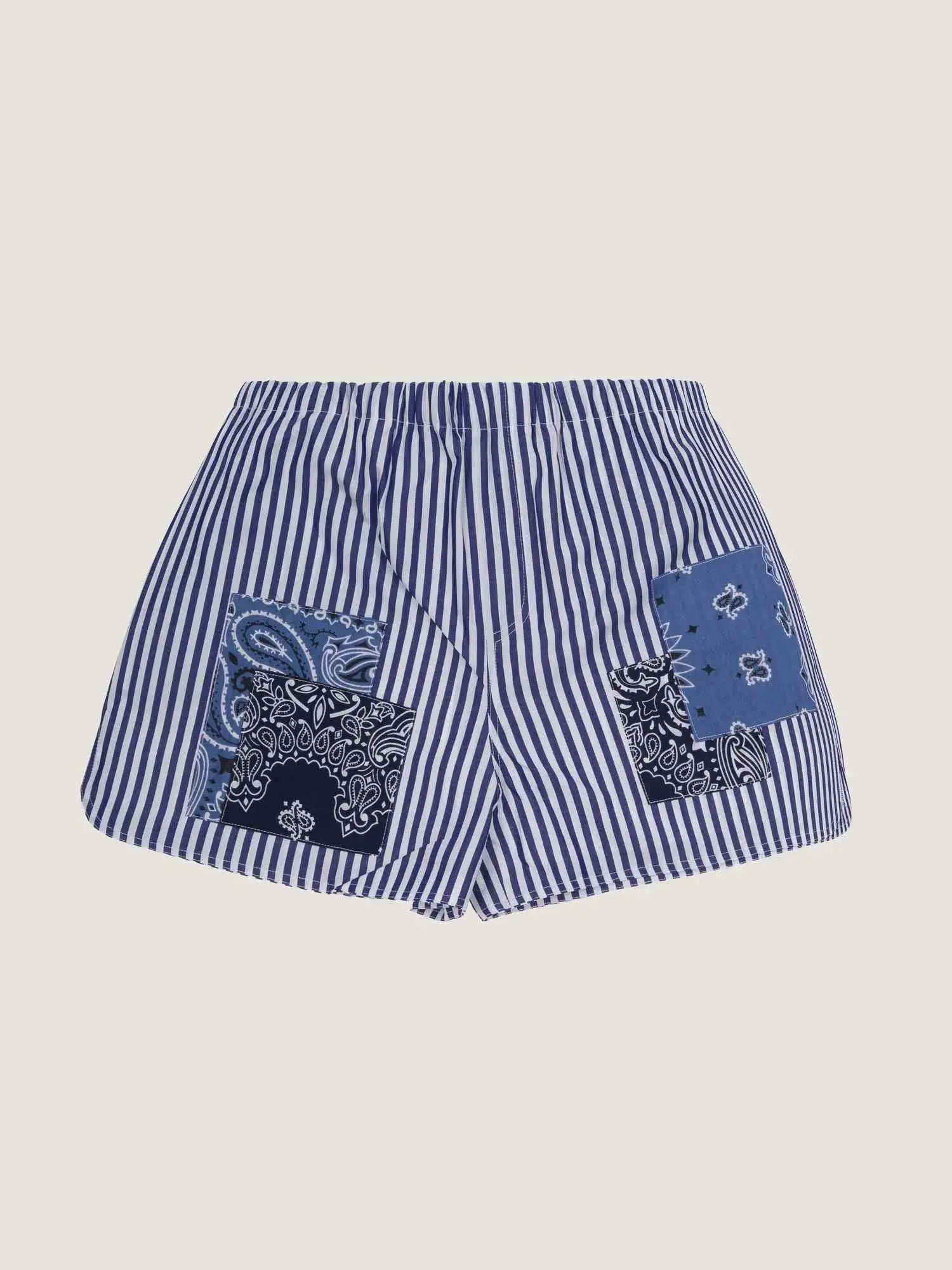 Striped shorts - Navy