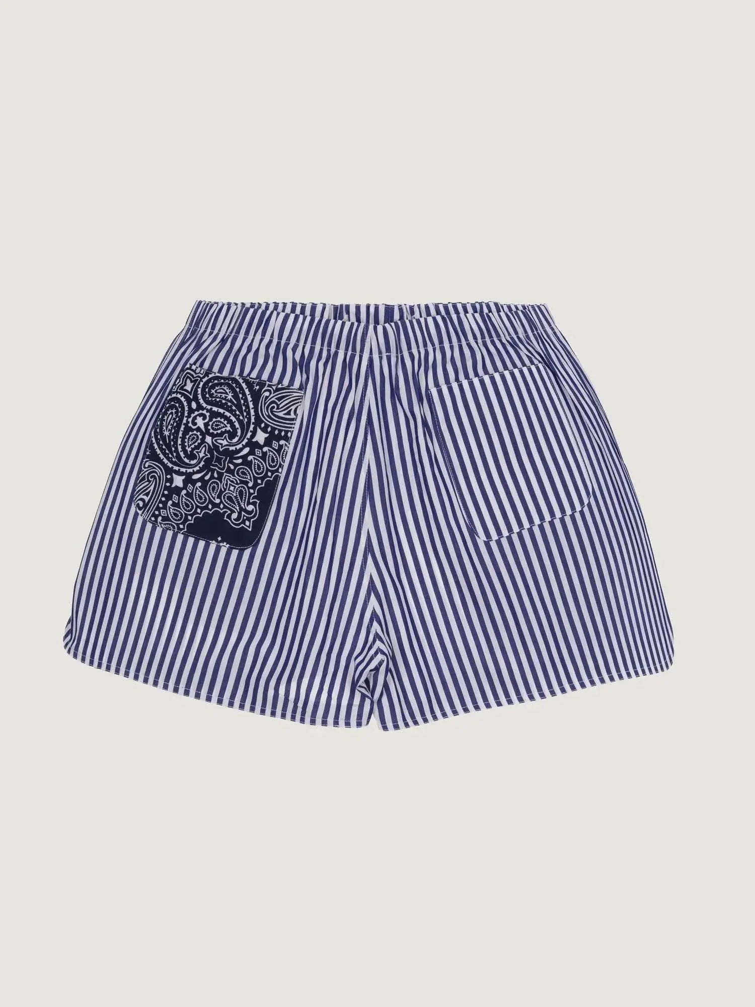 Striped shorts - Navy