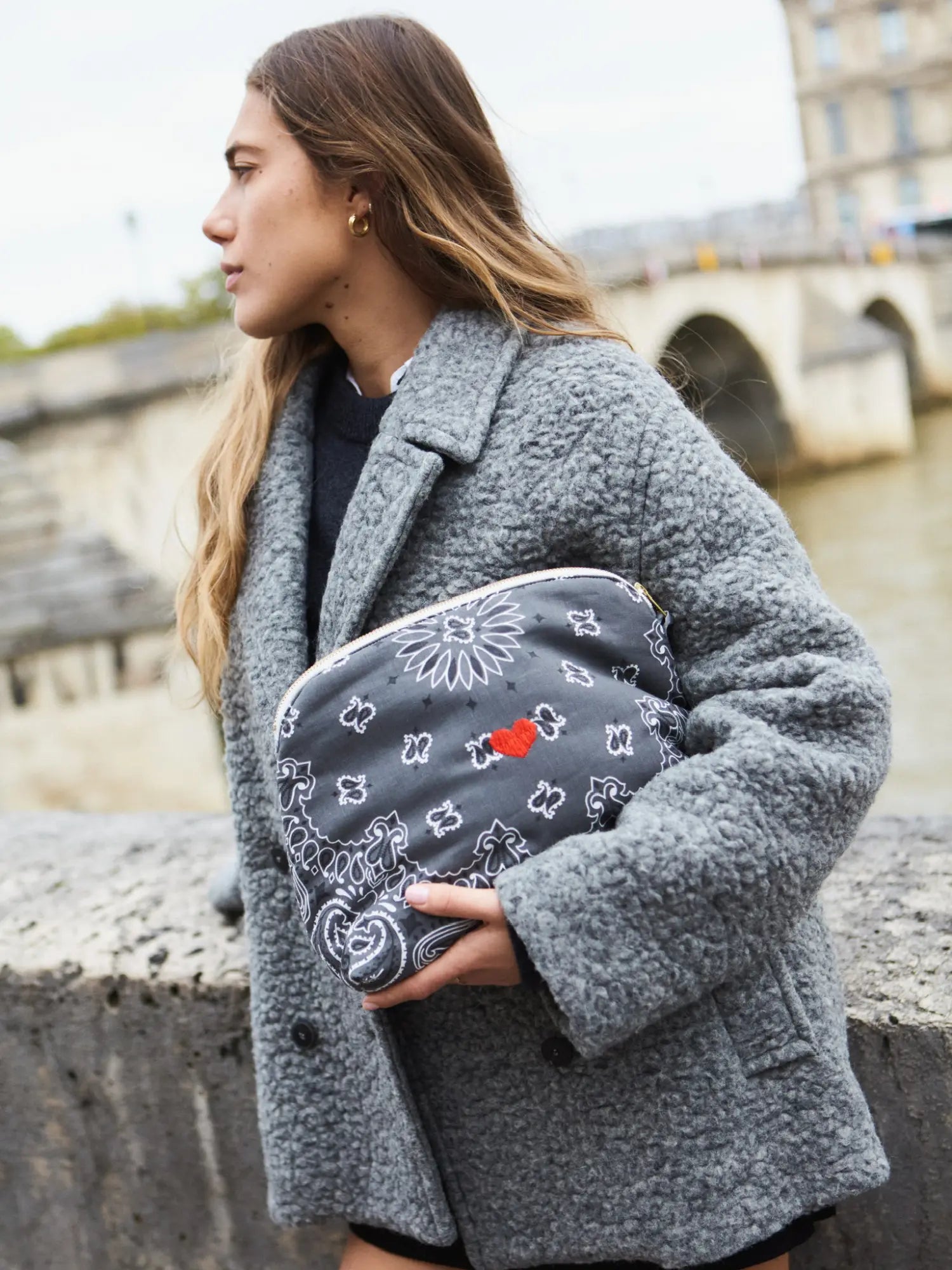 Trousse de Toilette - COEUR - Dark Grey / Pale Grey