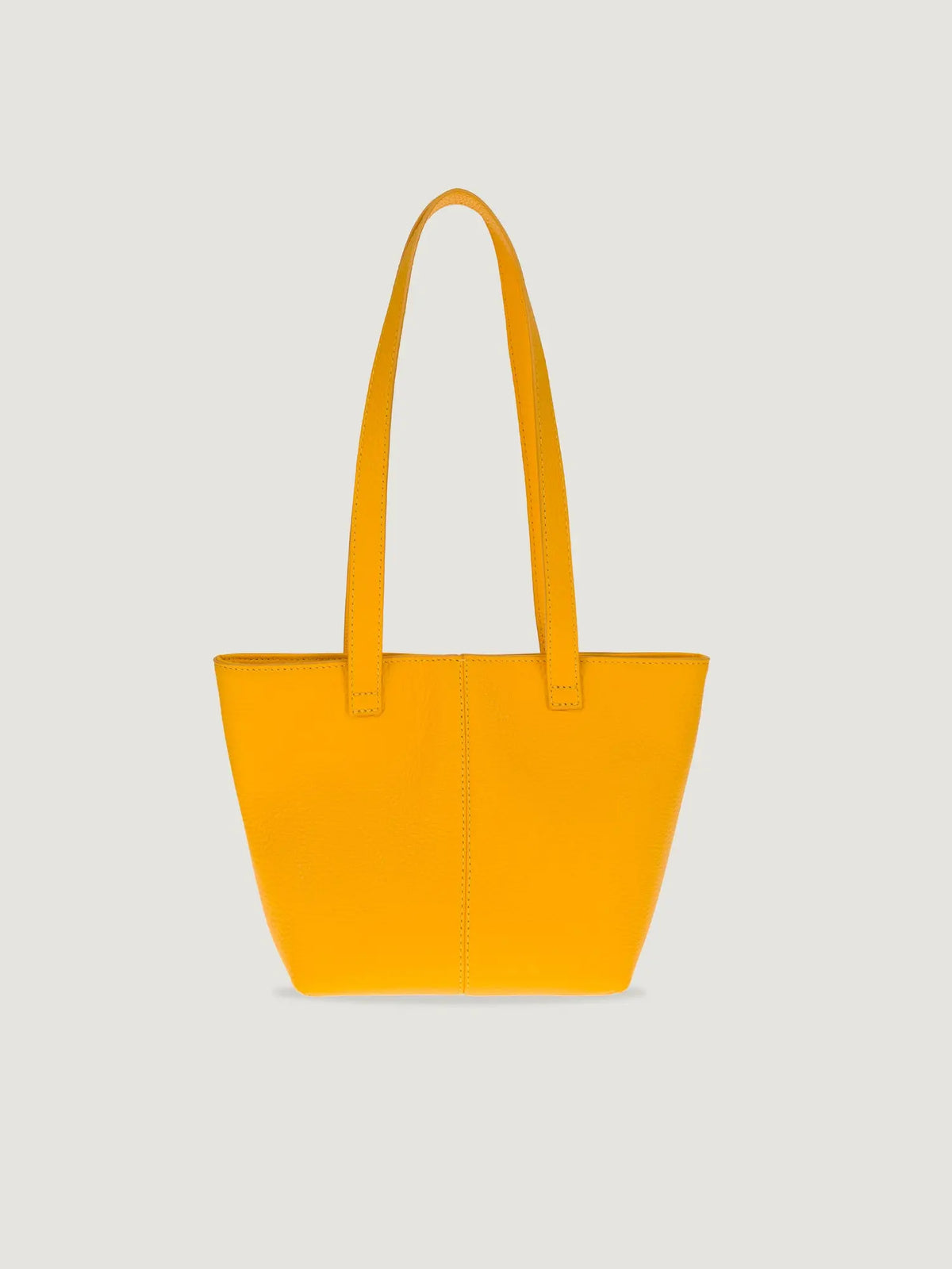 Mini Tote Leather Bag - Gold Yellow