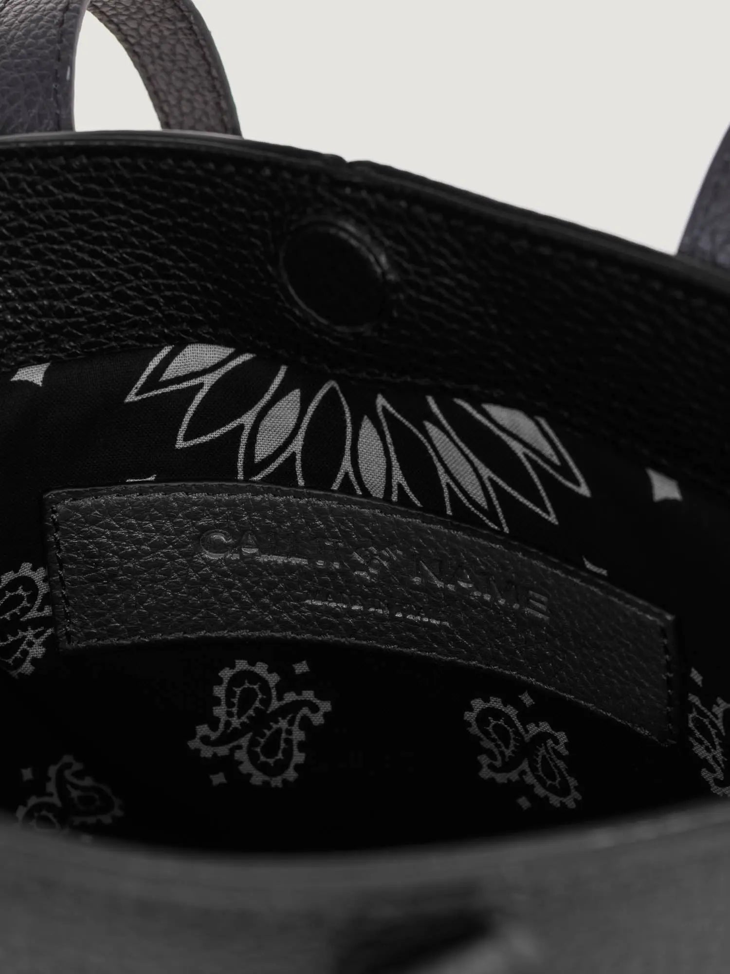 Mini Leather Tote Bag - Black