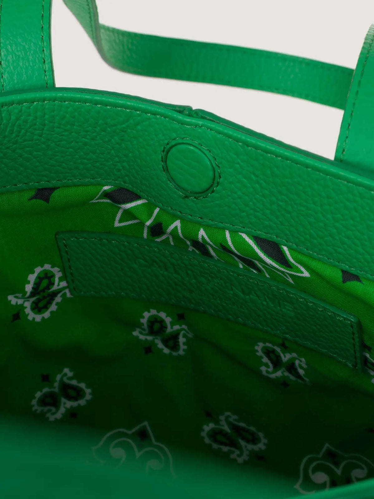 Sac Mini Tote Cuir - Vert Gazon